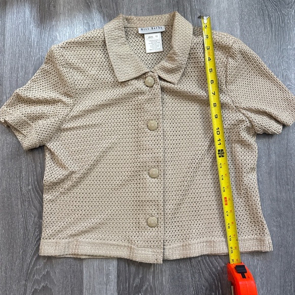 Vintage knit button up short sleeve Size 12 - Picture 4 of 5